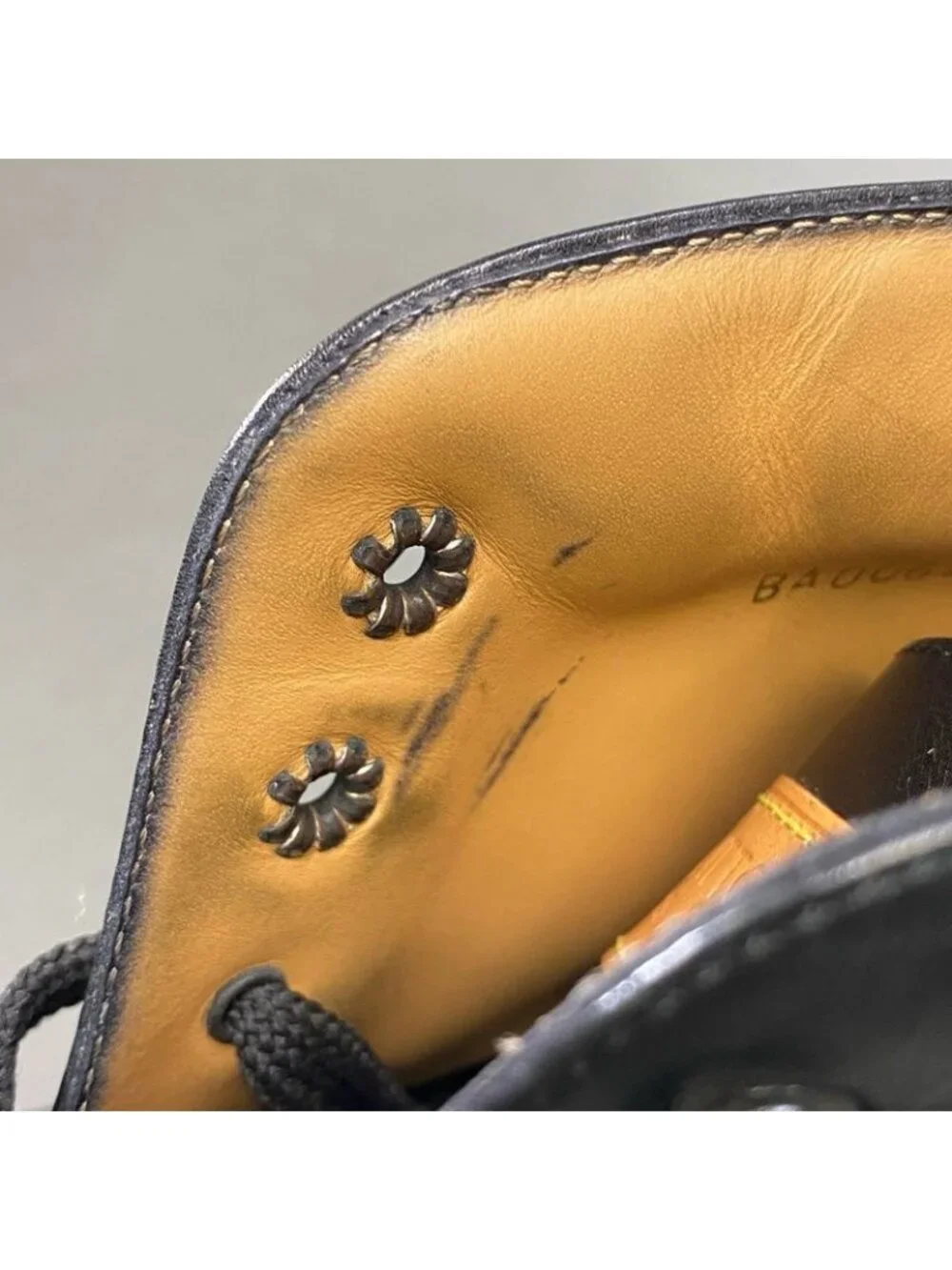 Louis Vuitton LV Logo Lace Up Boots Shoes 7 Black Leather - Picture 12 of 12